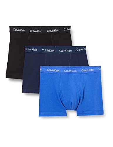 Calvin Klein Men's Trunk 3pk Trunk, C-black/Blu/Blu, L