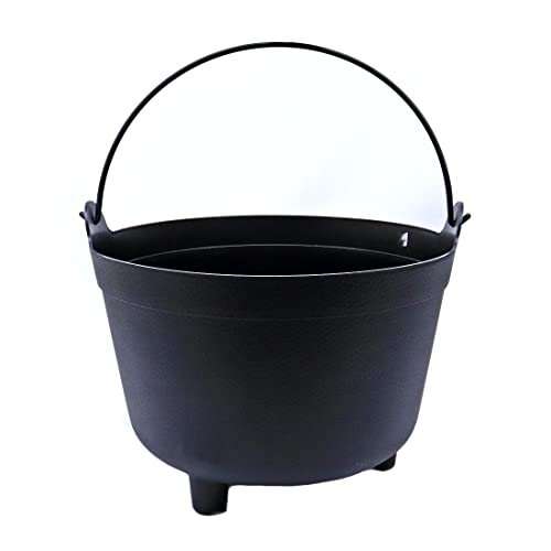 Witches Jumbo 15" Black Cauldron - Made in USA! Great for Halloween Decor, Parties, Trick or Treat Candy Bucket & More -Kettle Includes Handle - Xtra-Large 15 Inch Size