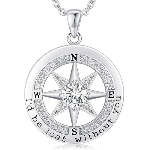 Compass Necklaces for Women Valentines Day